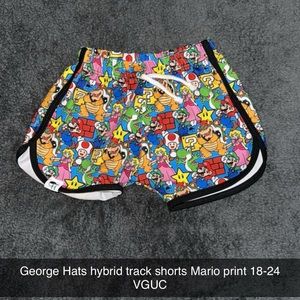 George Hats Mario Hybrid Track Shorts
